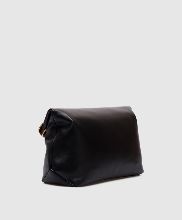 Jil Sander - Black leather bag with embossed logo J06WF0002P7366