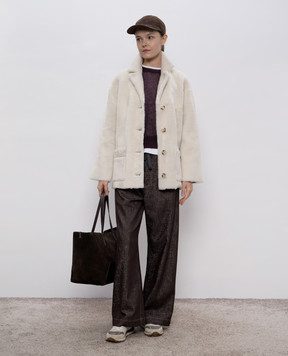 Simonetta Ravizza Dominic double-sided sheepskin coat F05JA357H21