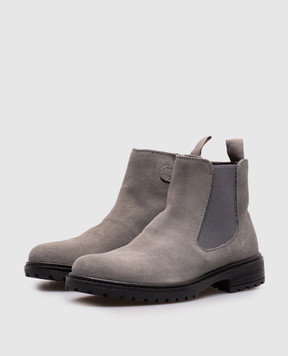 Zecchino D'oro Children's gray suede shoes F0242002729