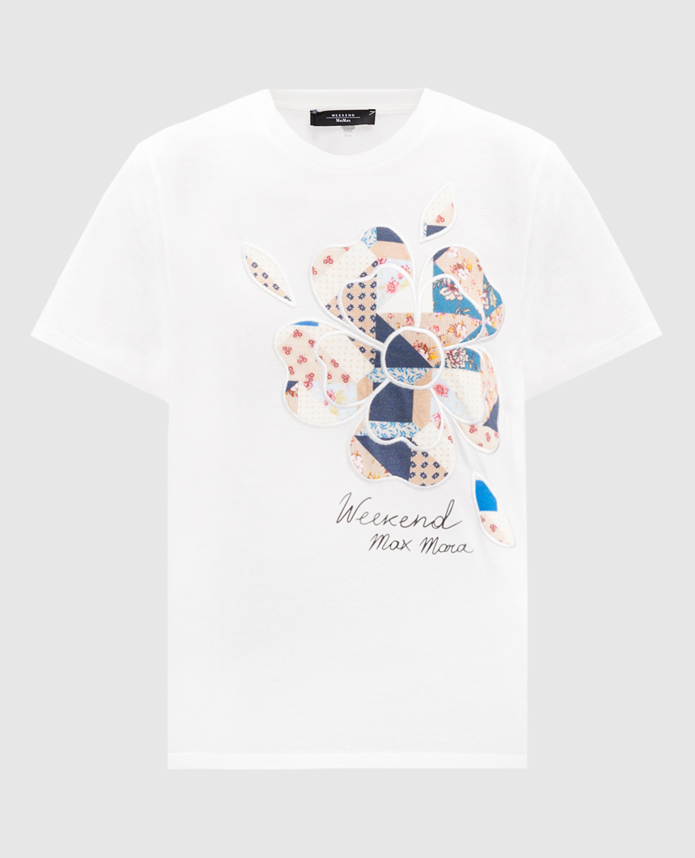

VELLO white T-shirt with logo embroidery Max Mara Weekend