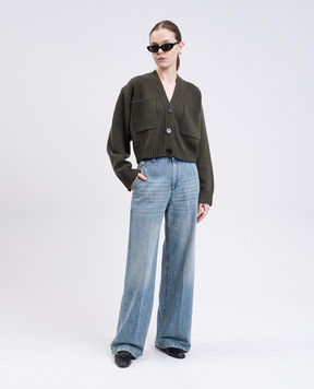 PROENZA SCHOULER Sofia green cashmere and wool cardigan R2537593KW154