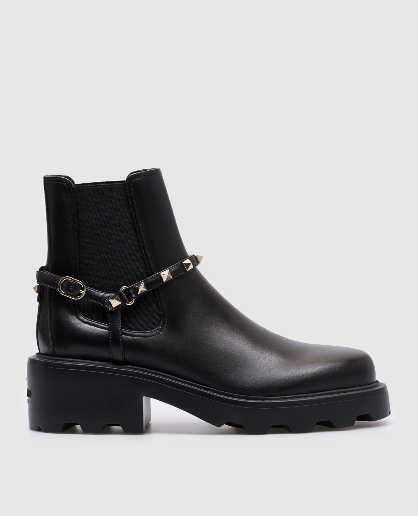 

ROCKSTUD leather Chelsea boots Valentino, Black