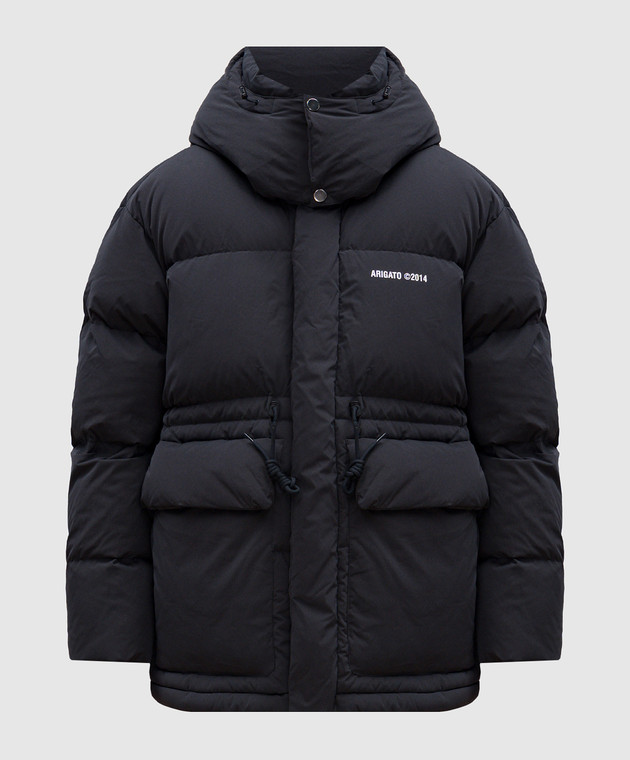 【極美品】AXEL ARIGATO ダウンジャケット タグ付 Mサイズ 黒 Axel Arigato - Black down jacket with logo print A0528001 - shop