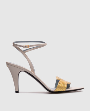 Valentino Beige leather sandals FOLIEFOLIAGE 6W0S0MH5TVF