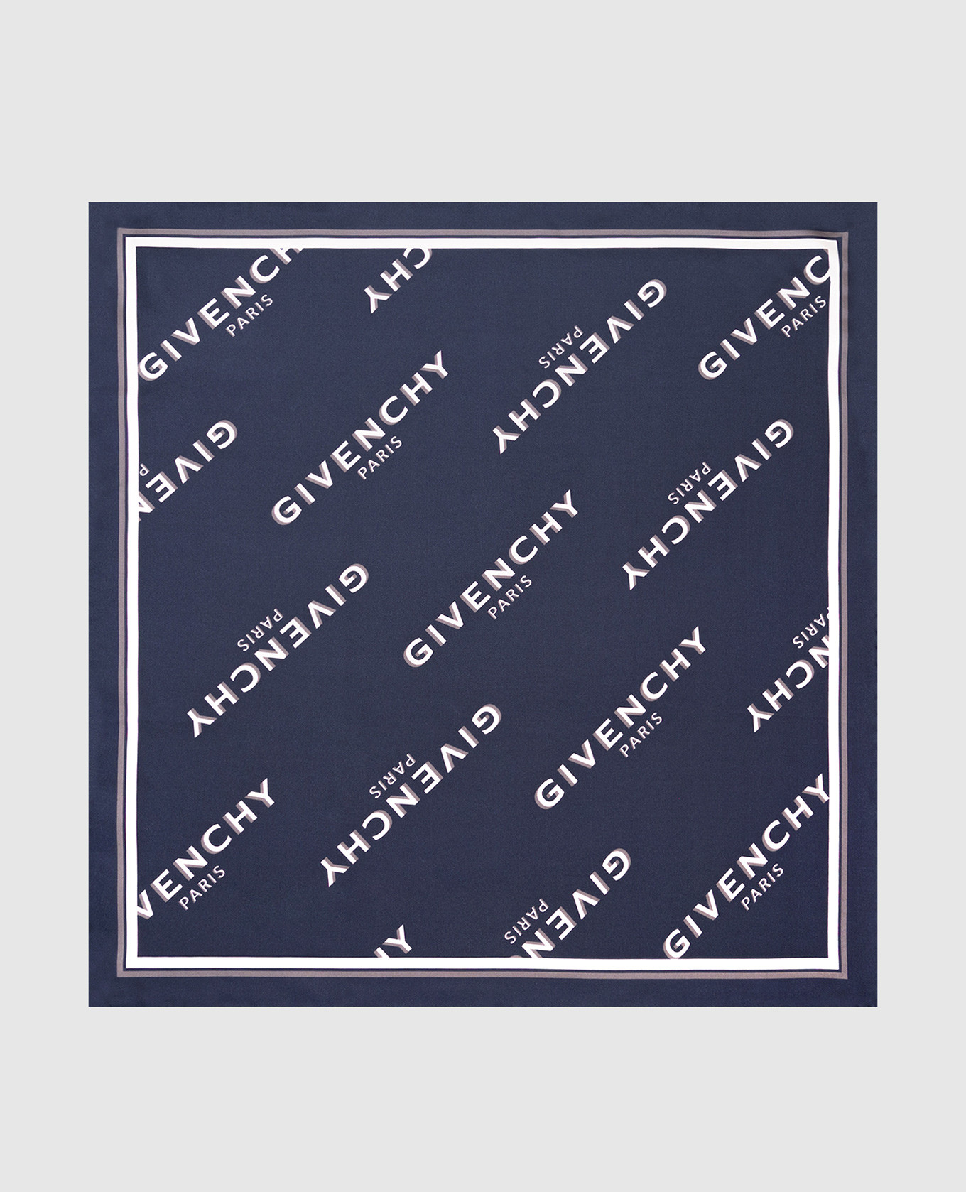 

Blue silk scarf with logo print Givenchy