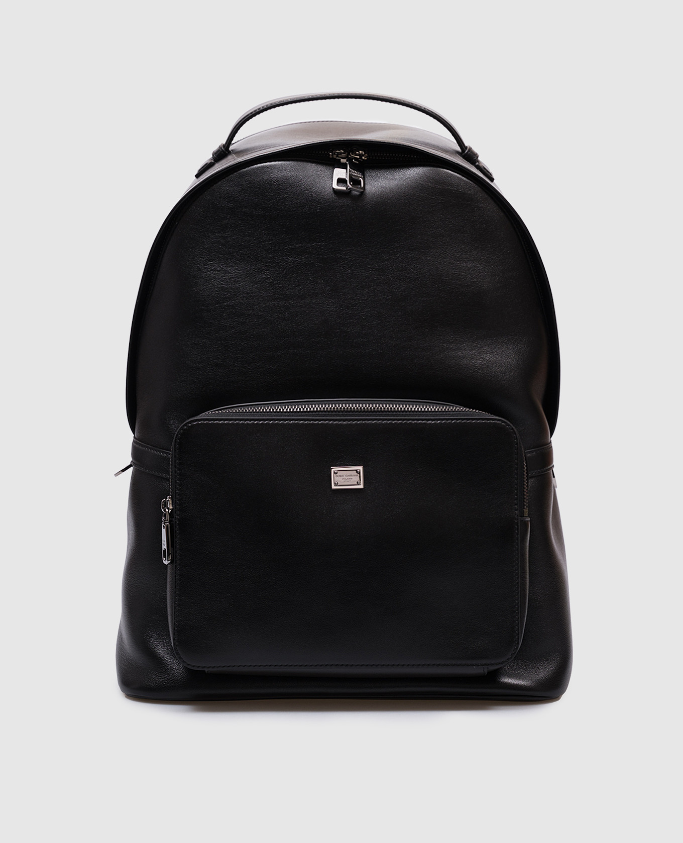 

Black leather backpack with logo Dolce&Gabbana