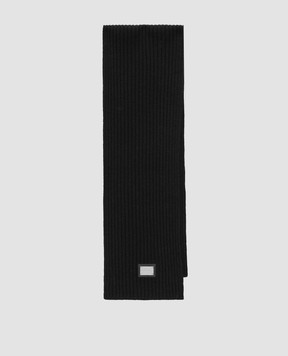 Dolce&Gabbana Children's black wool scarf LBKAB4JCVD6