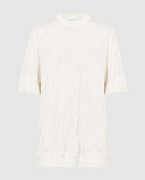 Helmut Lang White wool jumper with logo pattern O02HW701