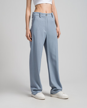 PROENZA SCHOULER Otis blue pants with wool R2426003AY179