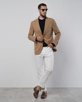 MooRER ORVIETO blue jumper made of cashmere and silk ORVIETOWS5