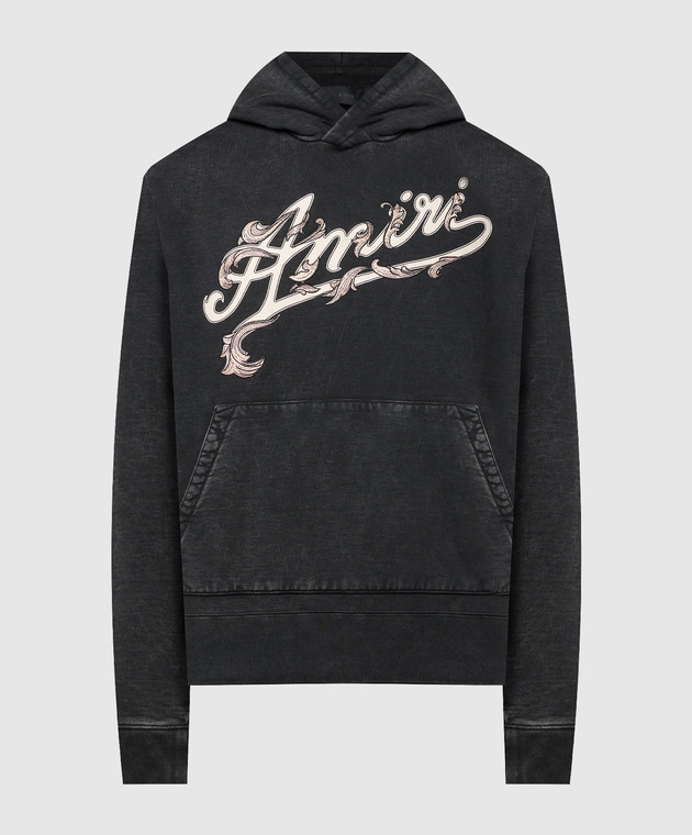 AMIRI - Black hoodie FILIGREE LOGO with print AMJYHD1013