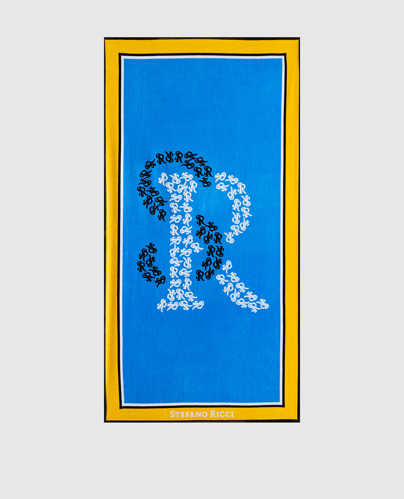 

Blue towel with logo Stefano Ricci