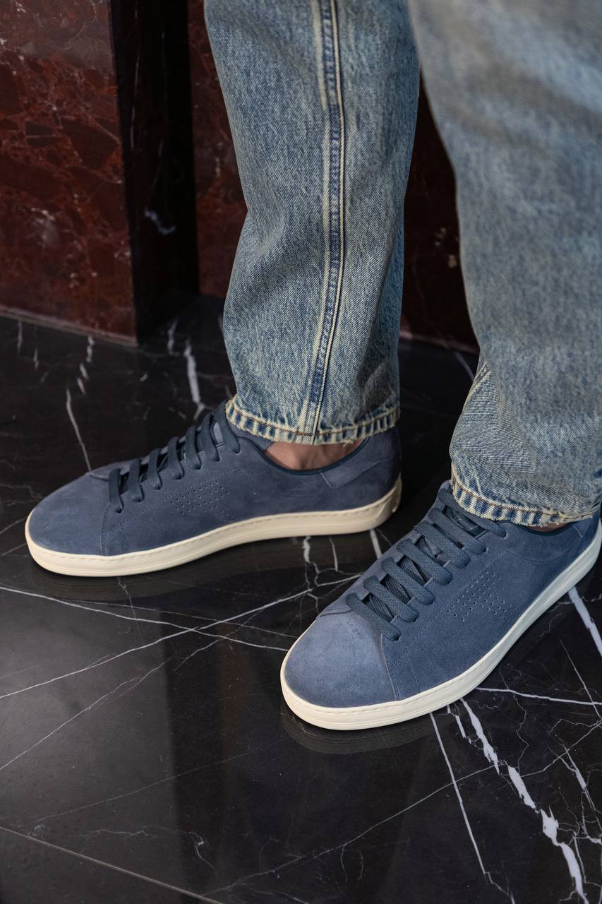 

WARWICK blue suede sneakers Tom Ford