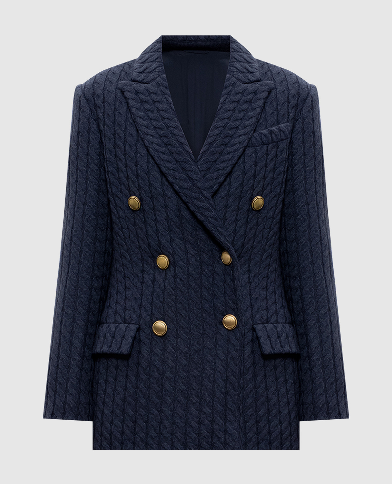 

Blue double-breasted cashmere jacket Brunello Cucinelli