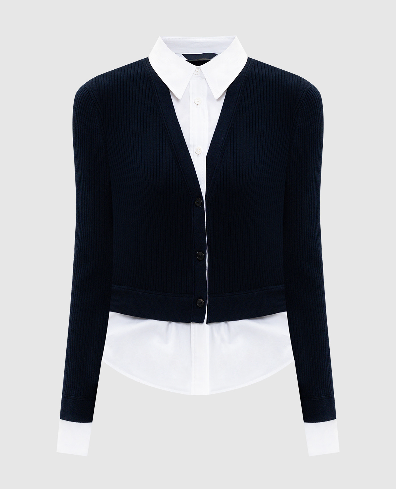 

Blue double-layer cardigan Juun.j