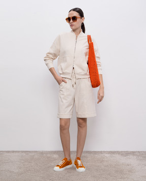 Peserico Beige shorts with lapels P04647J006906