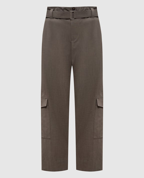 Brunello Cucinelli Brown cargo pants with wool M0W07P8979