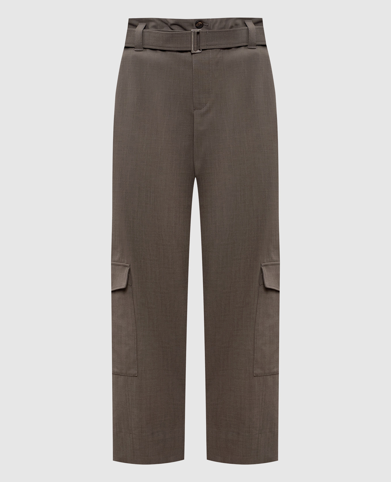 Brown cargo pants with wool Brunello Cucinelli