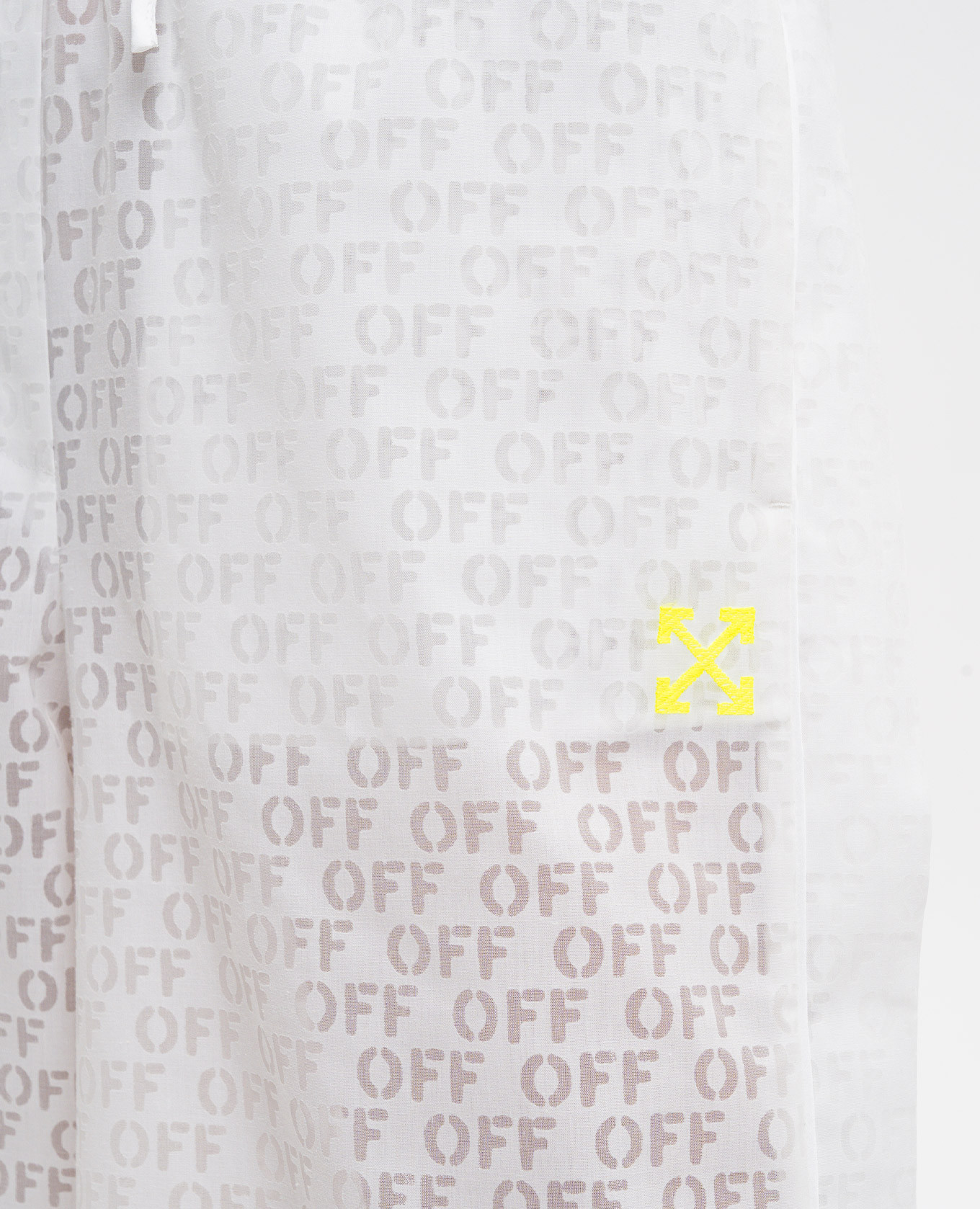 White pants with Off logo pattern Off-White 5