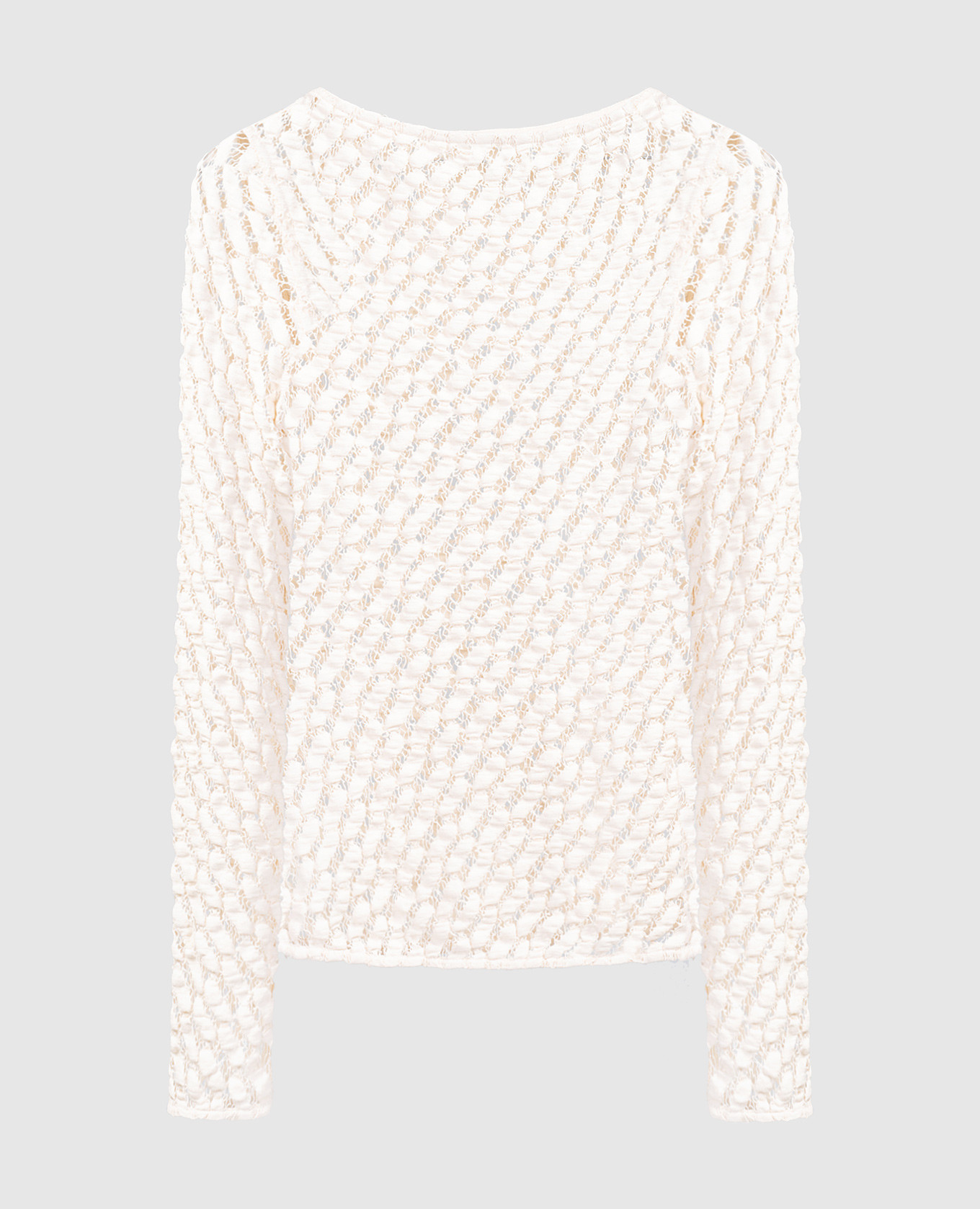 

Beige openwork longsleeve in a geometric pattern Rohe