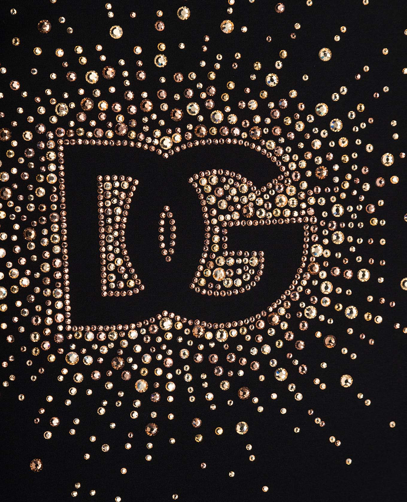 Children's black t-shirt with crystals Dolce&Gabbana 3