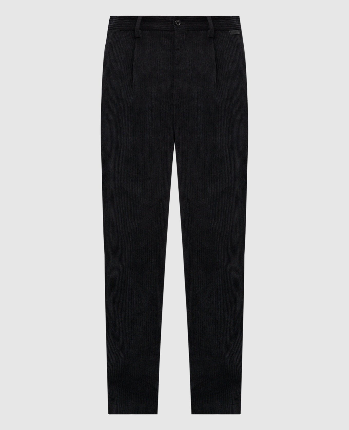 

Black corduroy pants with logo patch Dolce&Gabbana