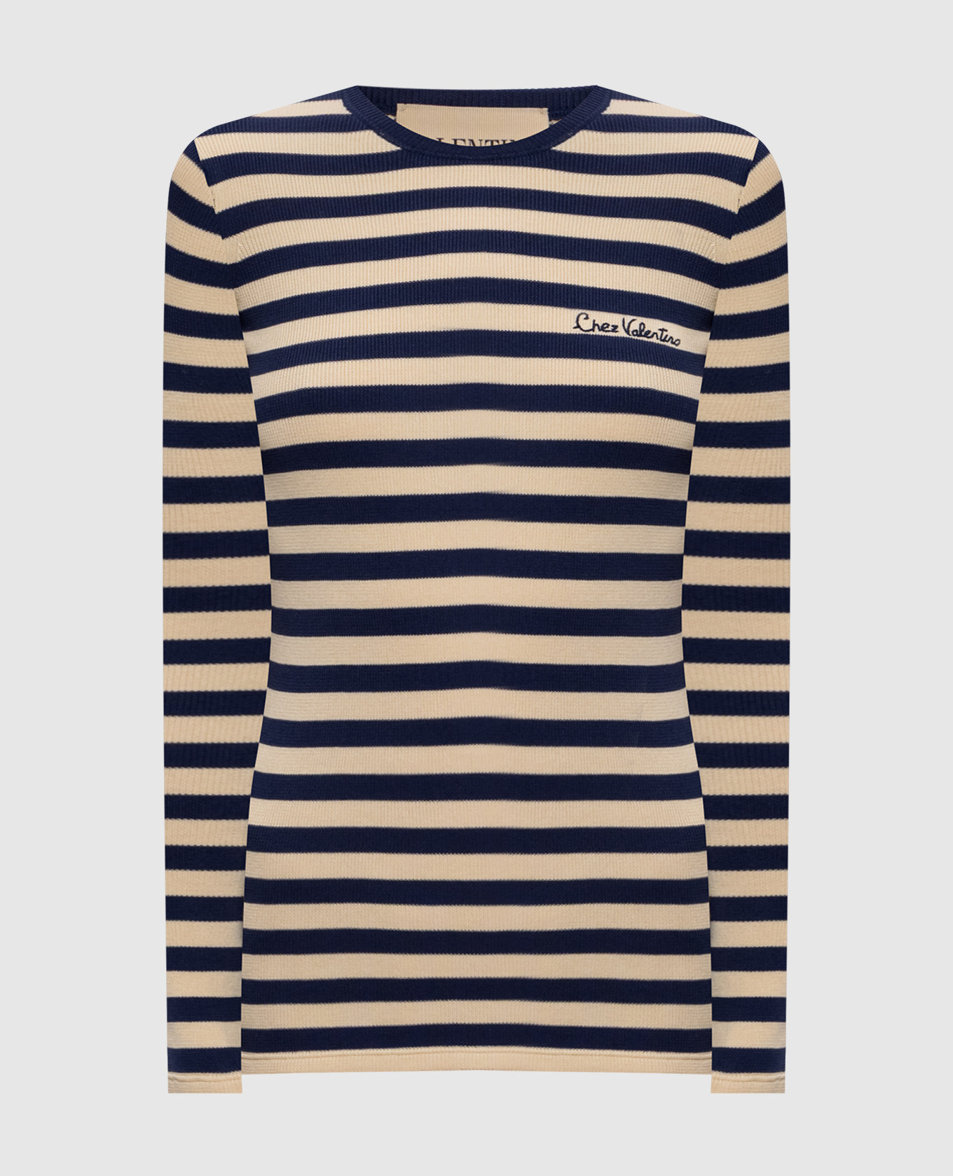 Beige striped jumper with logo Valentino