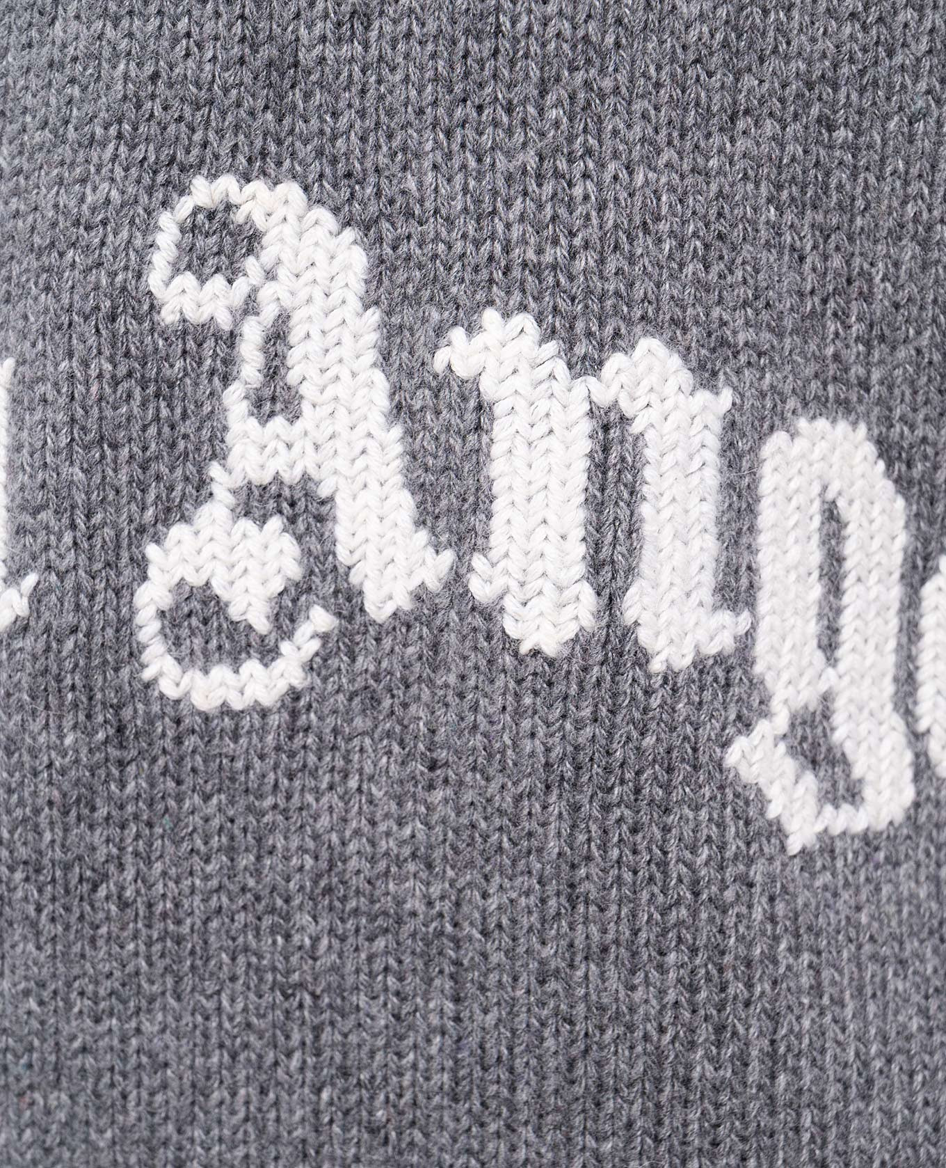 

Grey merino wool and cashmere cardigan with logo Palm Angels