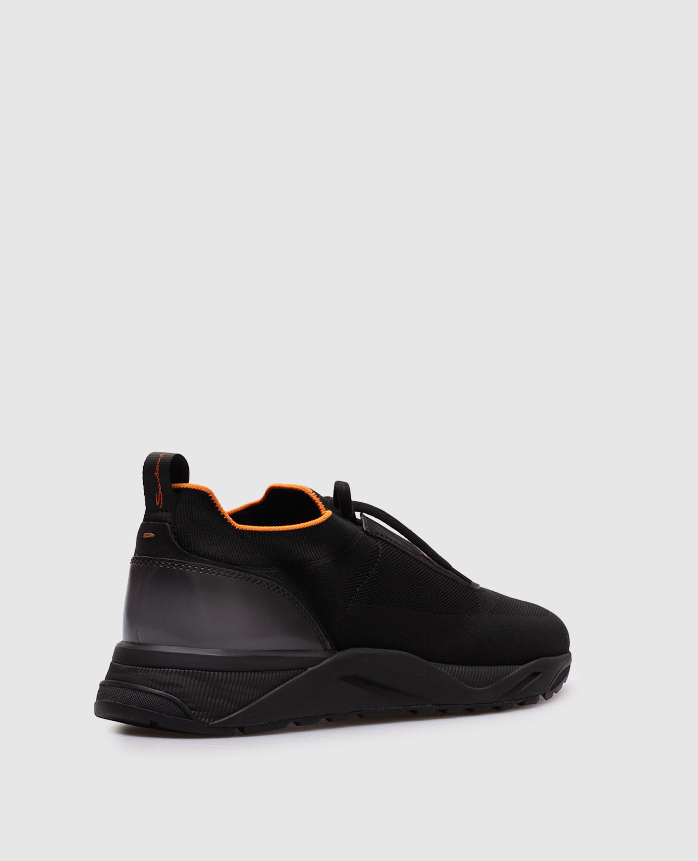 

Black sneakers with logo Santoni