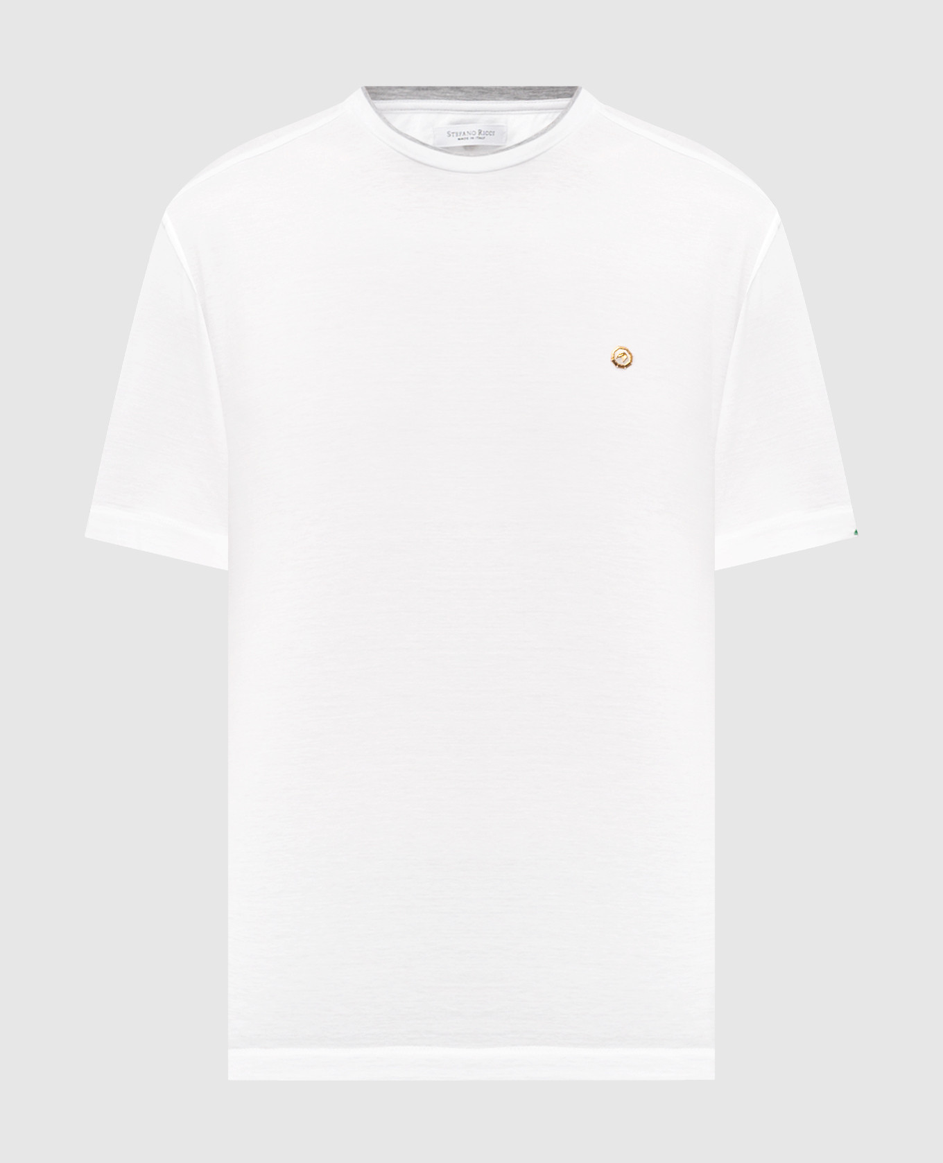 White T-shirt with emblem Stefano Ricci