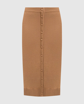 Victoria Beckham Brown skirt with wool 1325KSK006604A