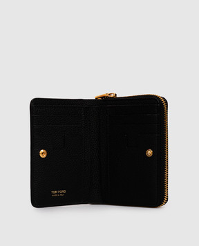 Tom Ford Black leather wallet with monogram logo S0524LCL095G