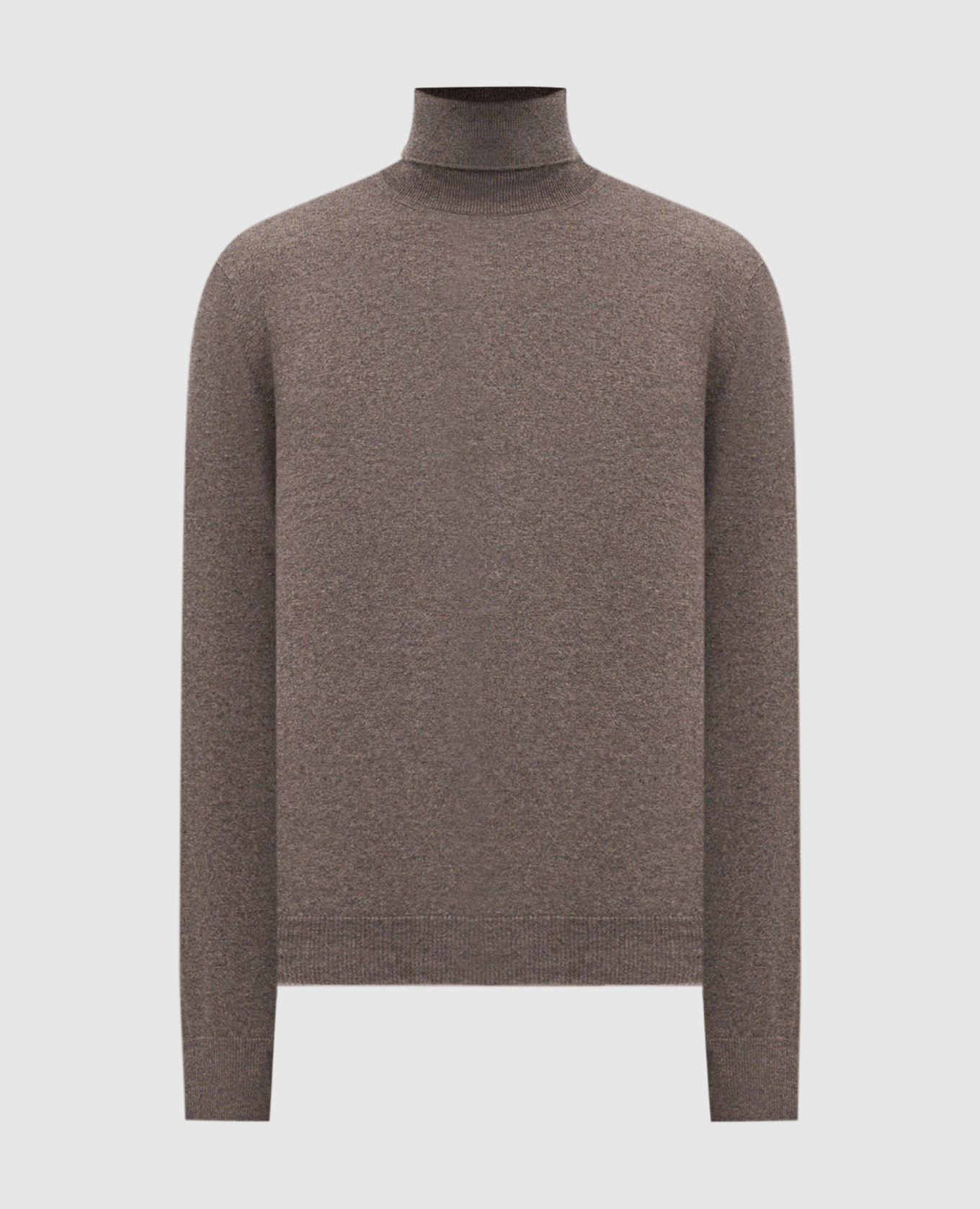 Brown cashmere sweater with logo Agnona