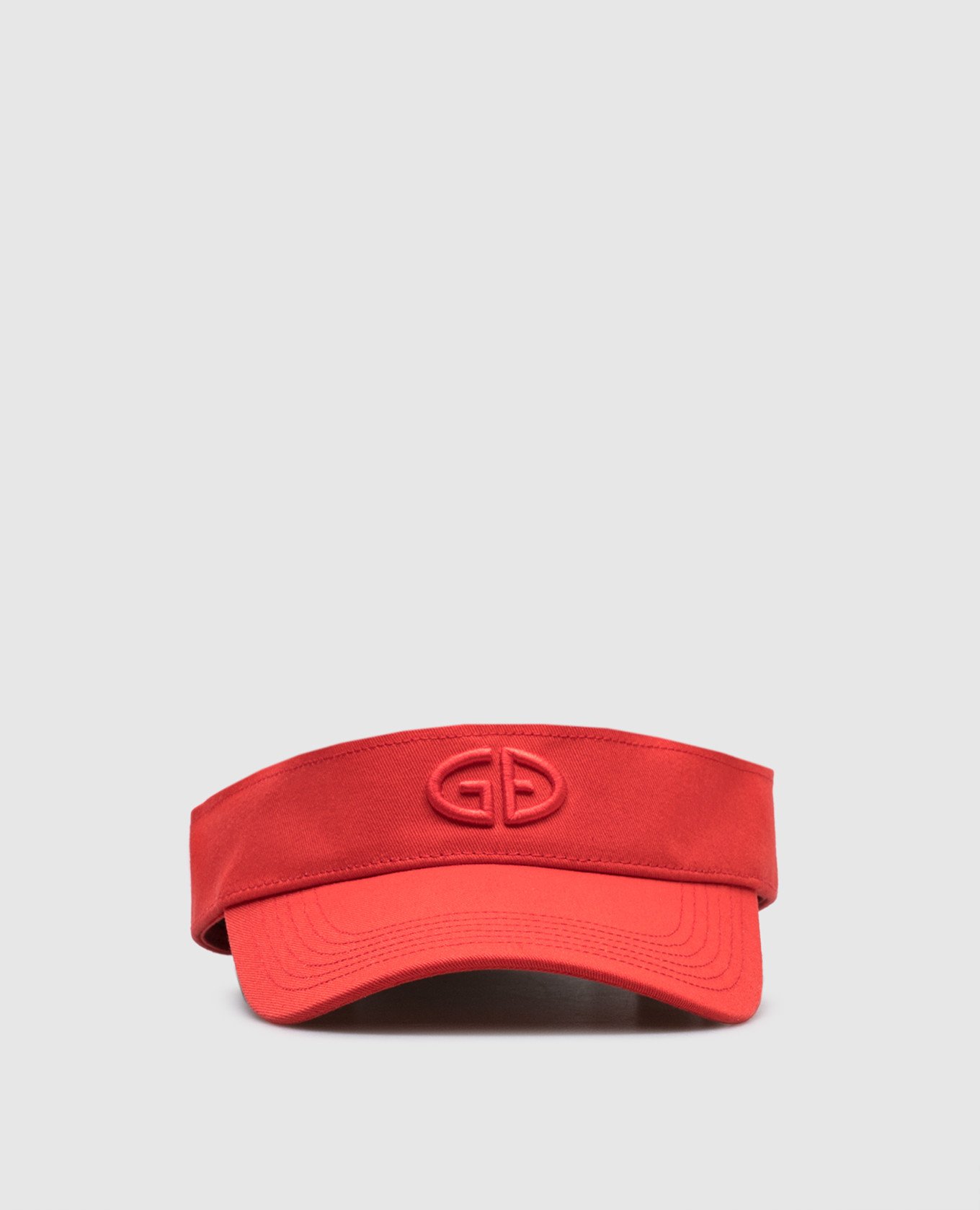 

Red visor with embroidered monogram logo Goldbergh