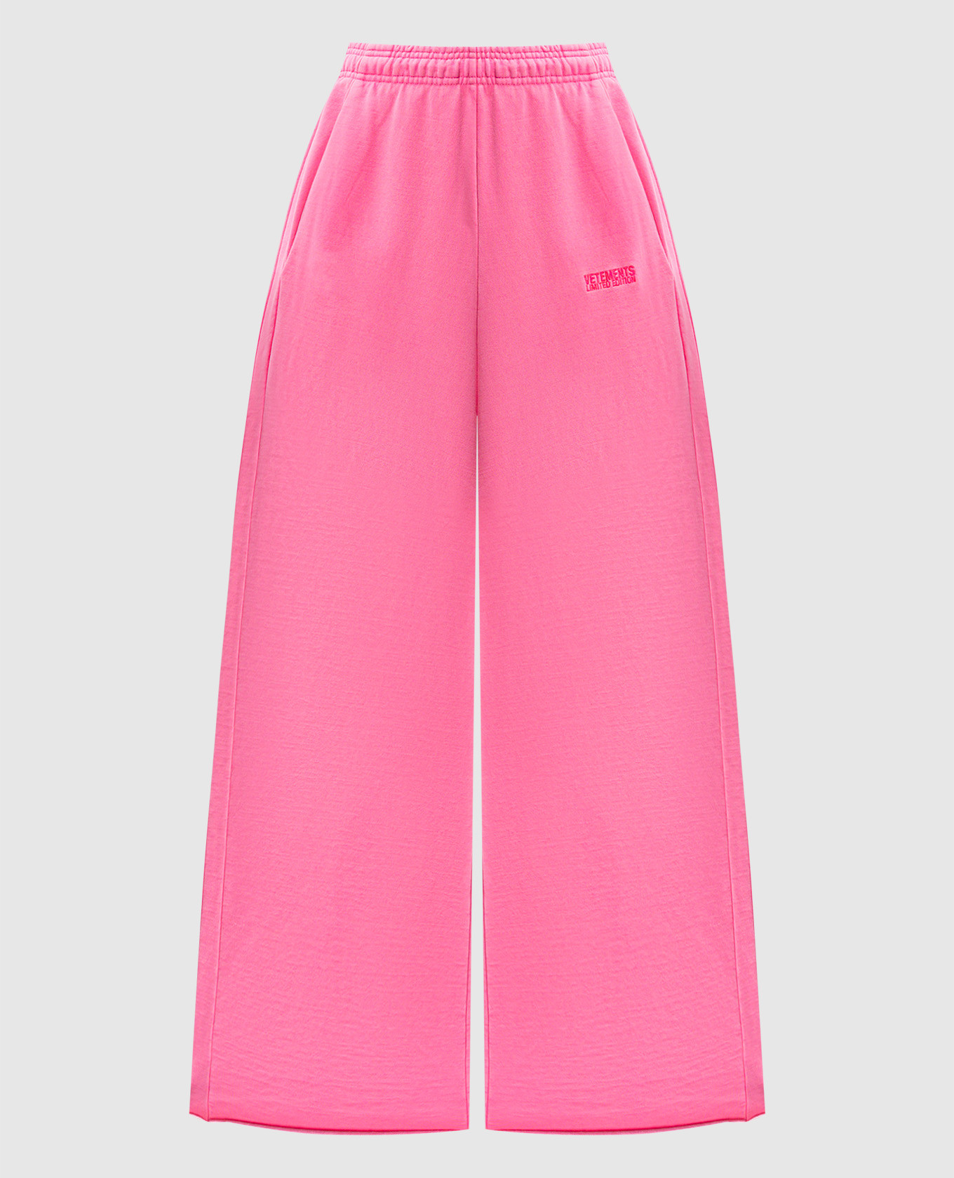 Vetements Pink pants with embroidery