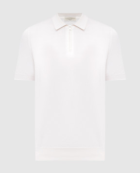 Cashmere&Whiskey White polo with silk and cashmere FS05