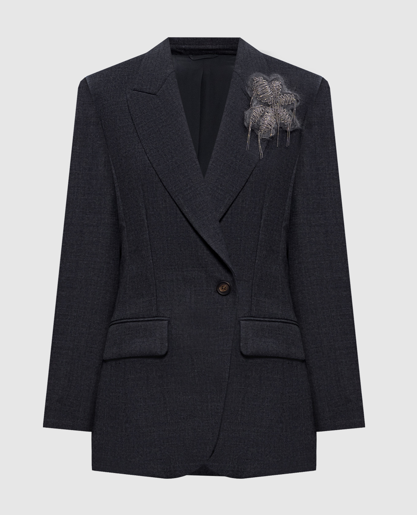 

Gray wool jacket Brunello Cucinelli, Grey