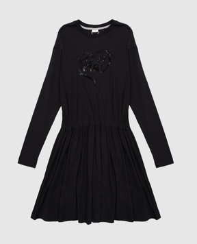 Fendi Children's black dress with sequins JFB2021012