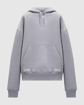 Thierry Mugler Grey insulated hoodie with logo 25F3SW00876028