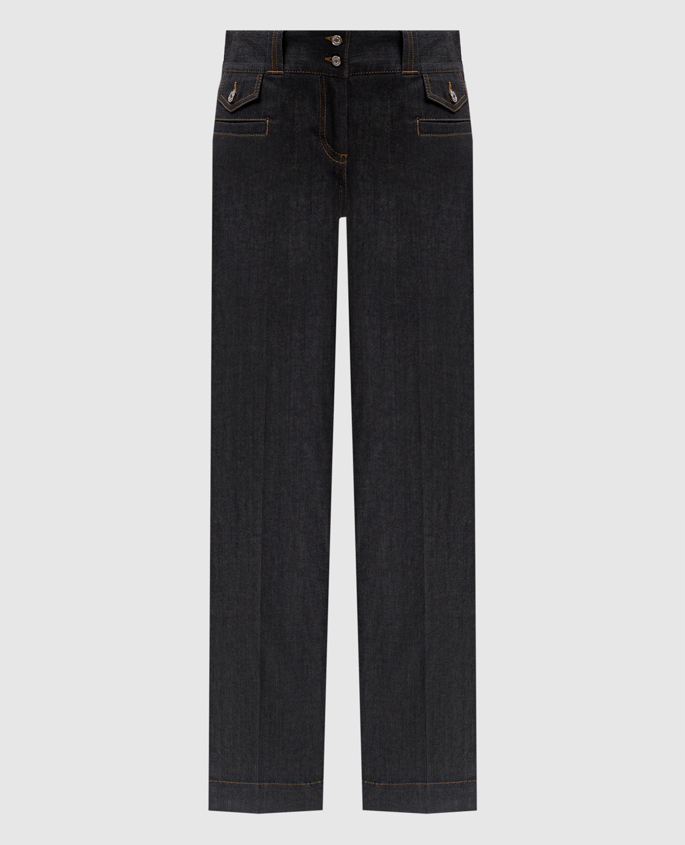 

Gray flared jeans with logo Dolce&Gabbana, Серый