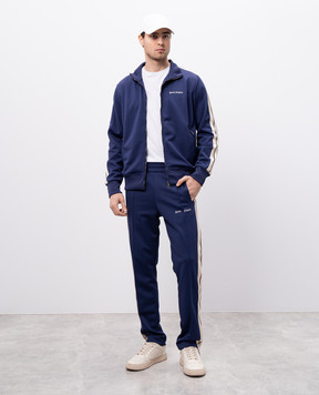 Palm Angels Purple sports jacket with stripes PMBD058C99FAB002