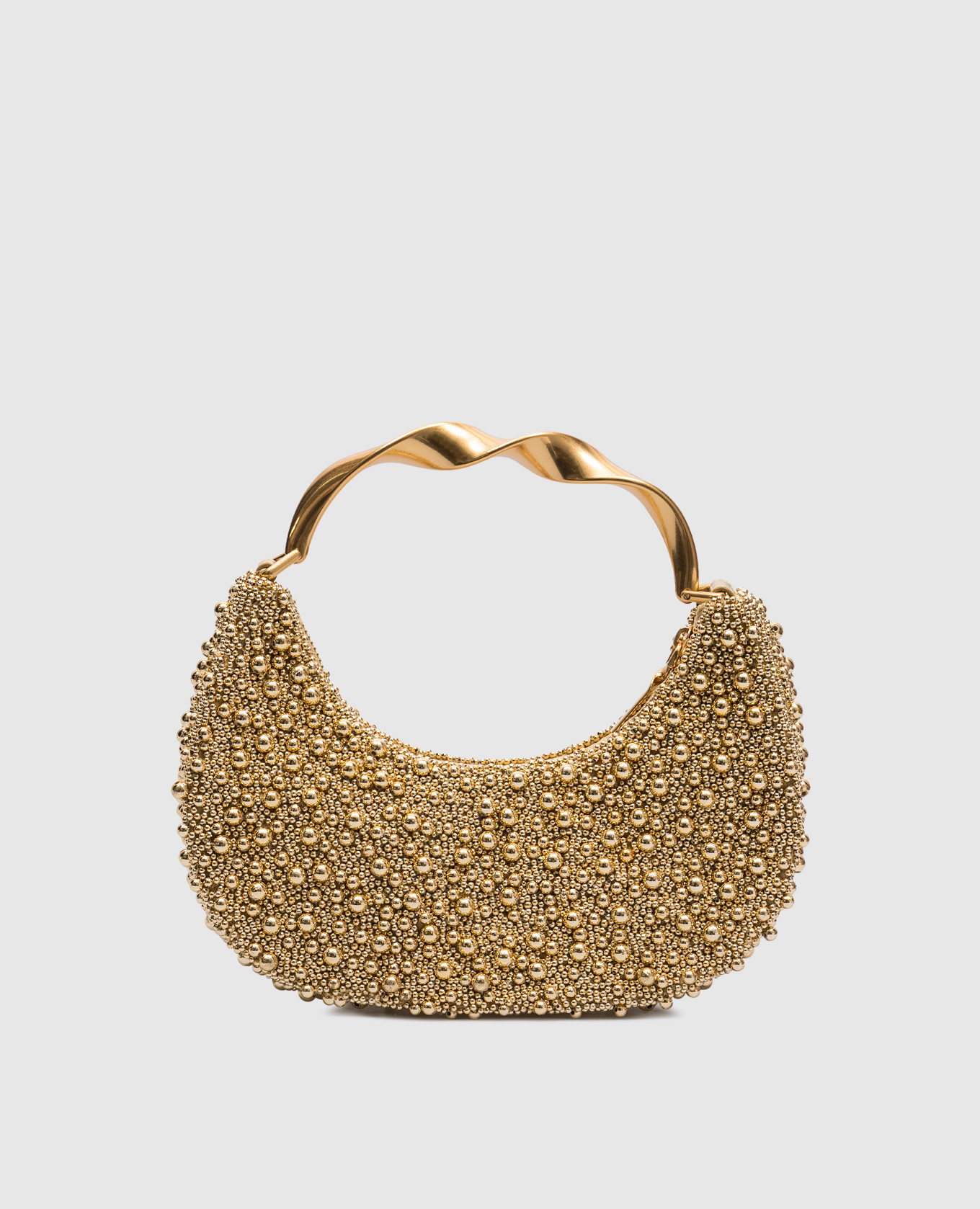 

Evelyn Crescent Beaded Hobo Bag in Gold Simkhai, Golden