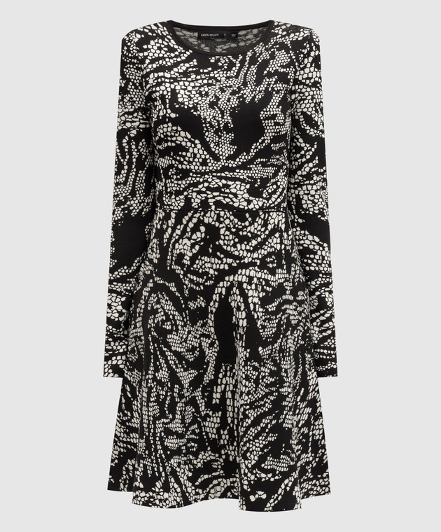 Karen Millen - Black dress with a contrasting pattern KG049