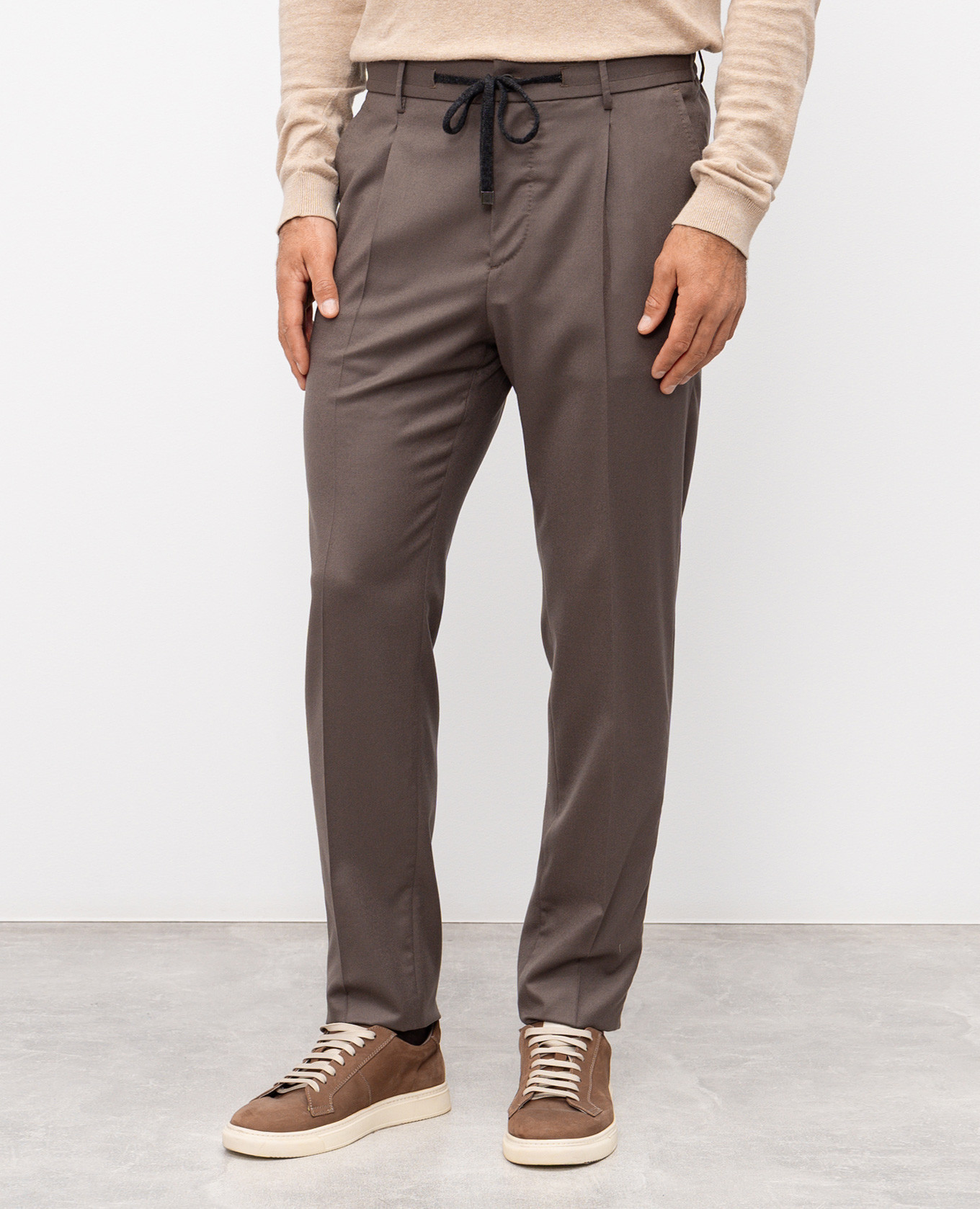 Brown wool pants Peserico 3