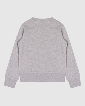 Moncler ENFANT Children's gray melange sweatshirt with logo K19548G0000489AKM1214