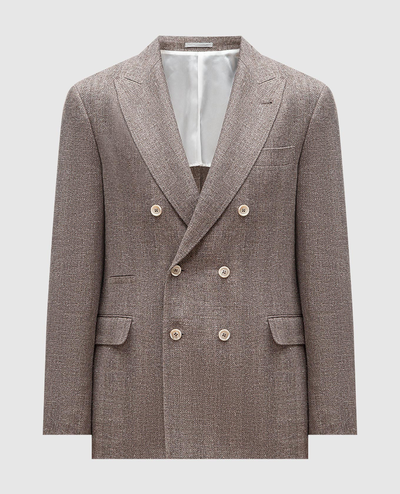 

Brown double-breasted blazer Brunello Cucinelli