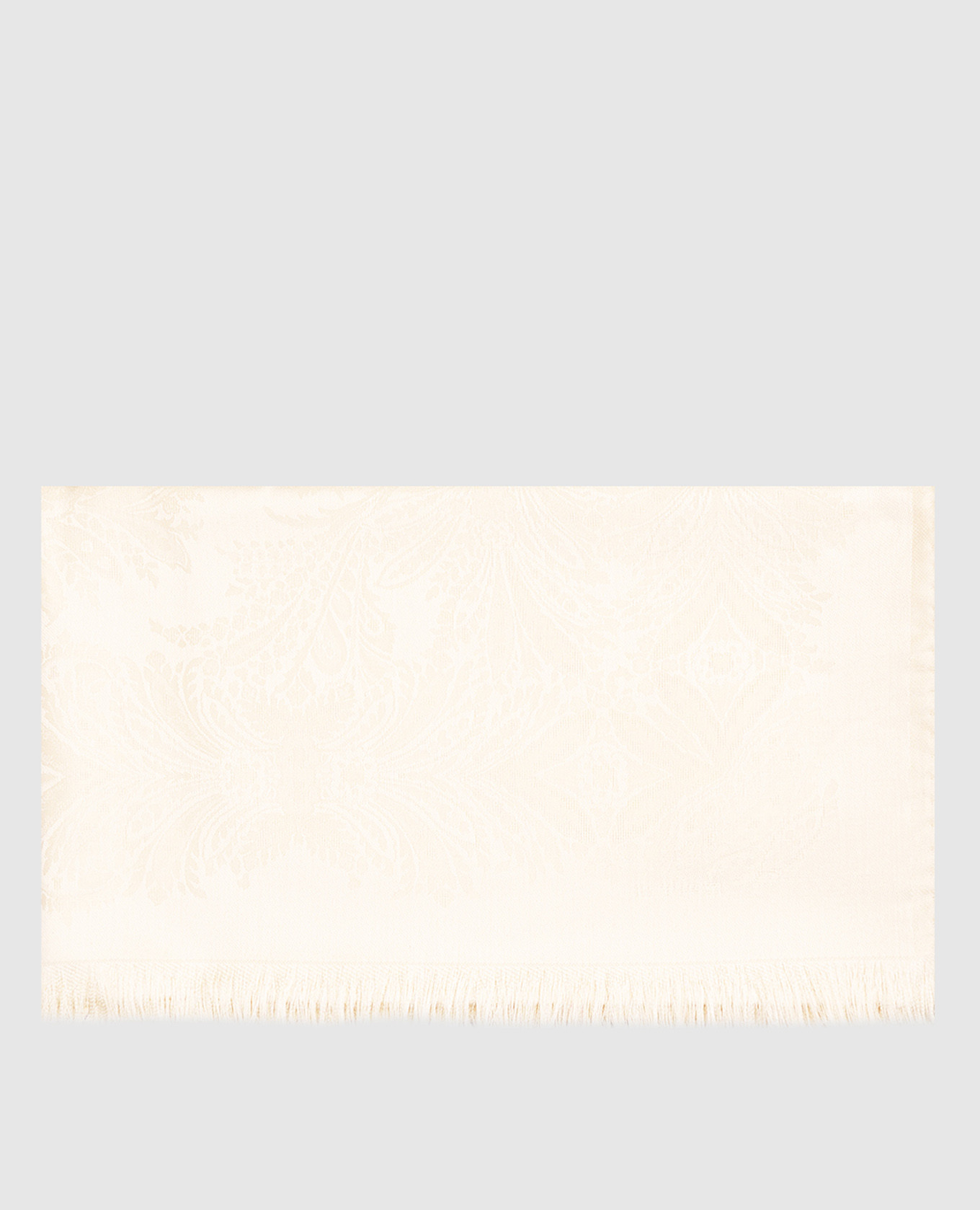 

Beige silk and wool patterned scarf Etro