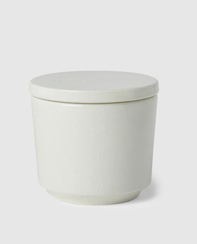 Brunello Cucinelli A candle in a ceramic candle holder with a crackle effect with the aroma of white tea MLCAND440