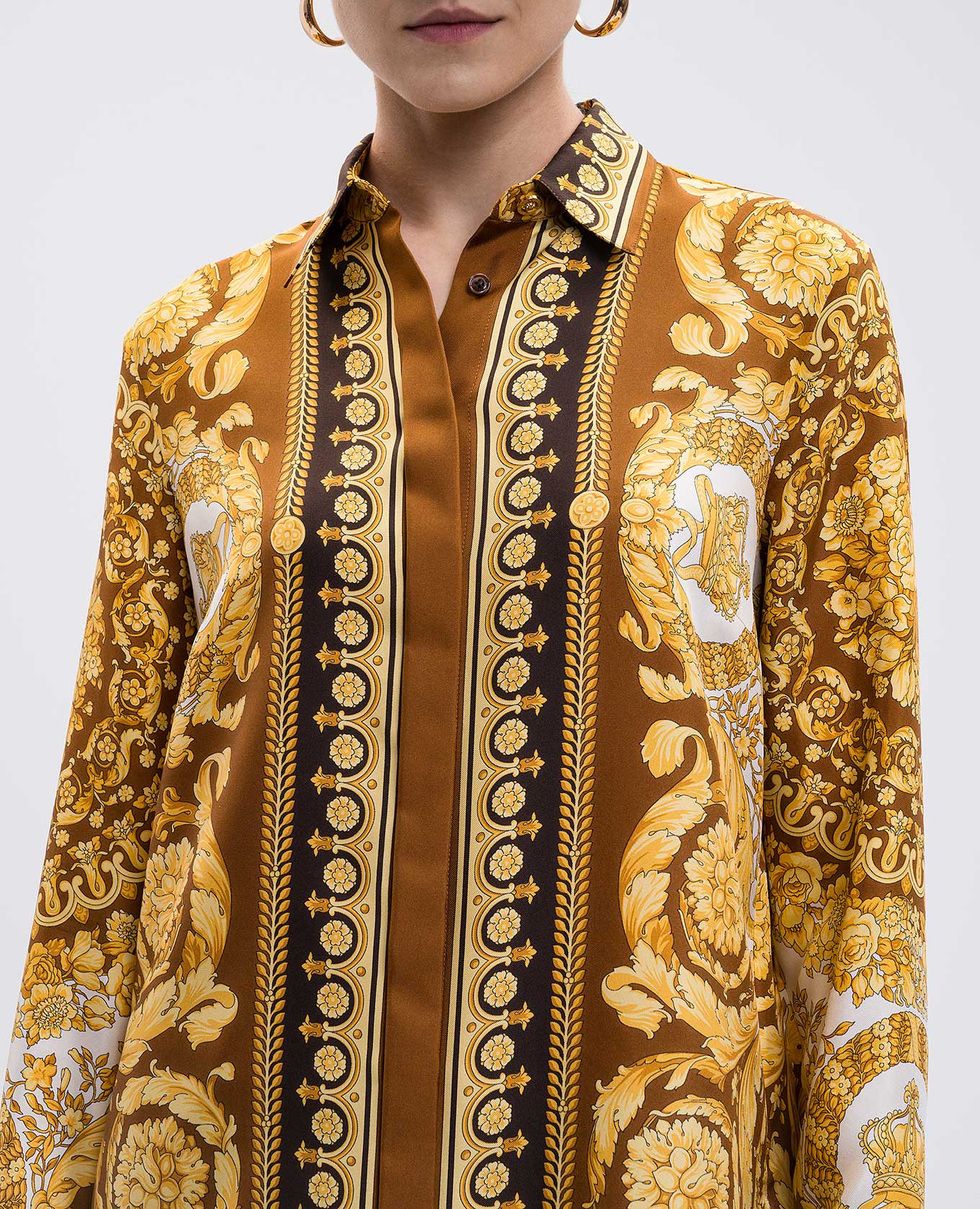 Printed silk blouse Versace 5