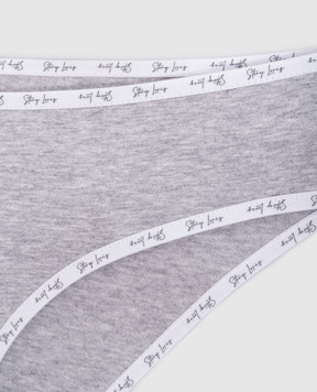 Story Loris Children's gray melange panties with a logo 3632726